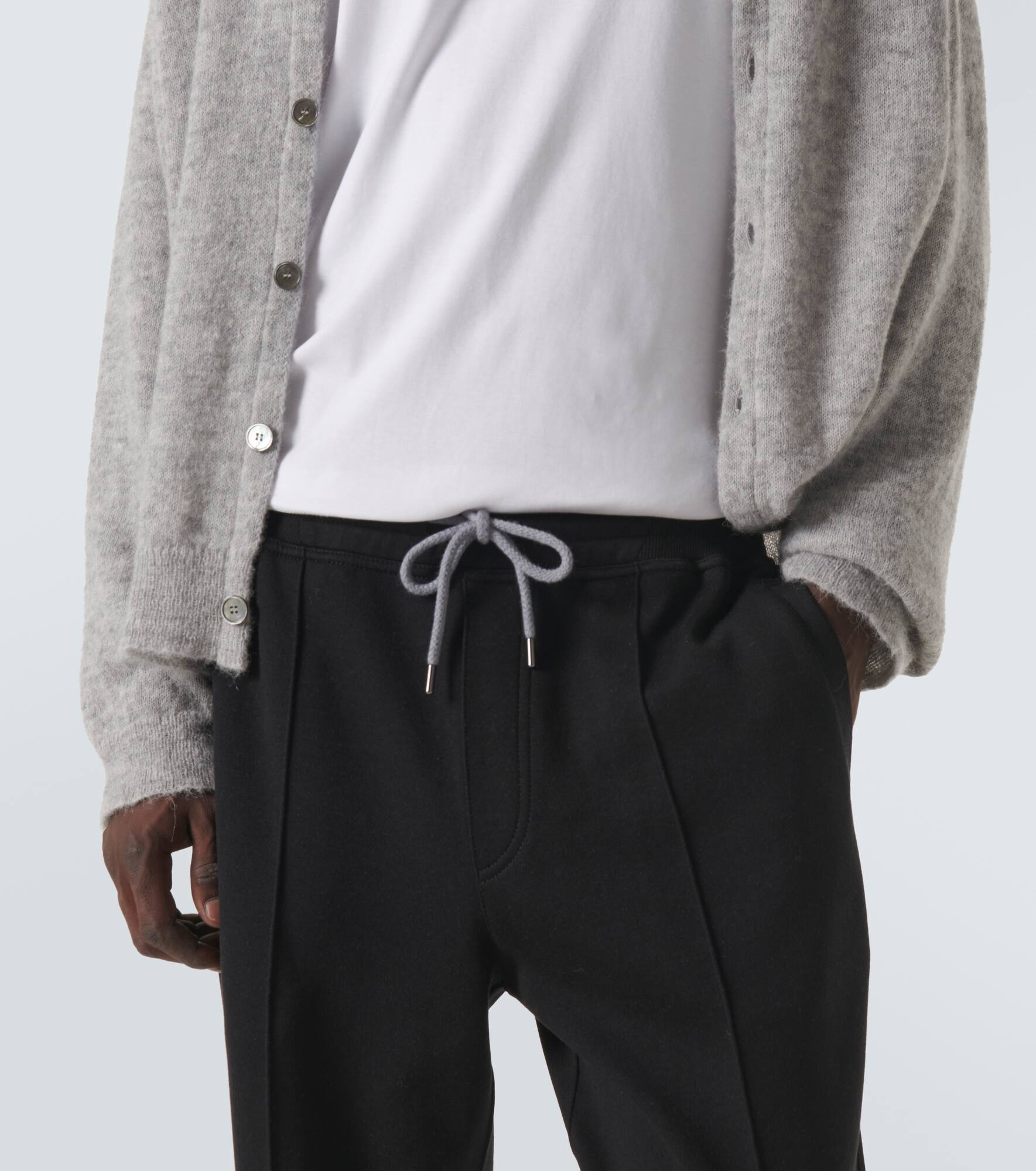 Cotton-blend sweatpants - 5