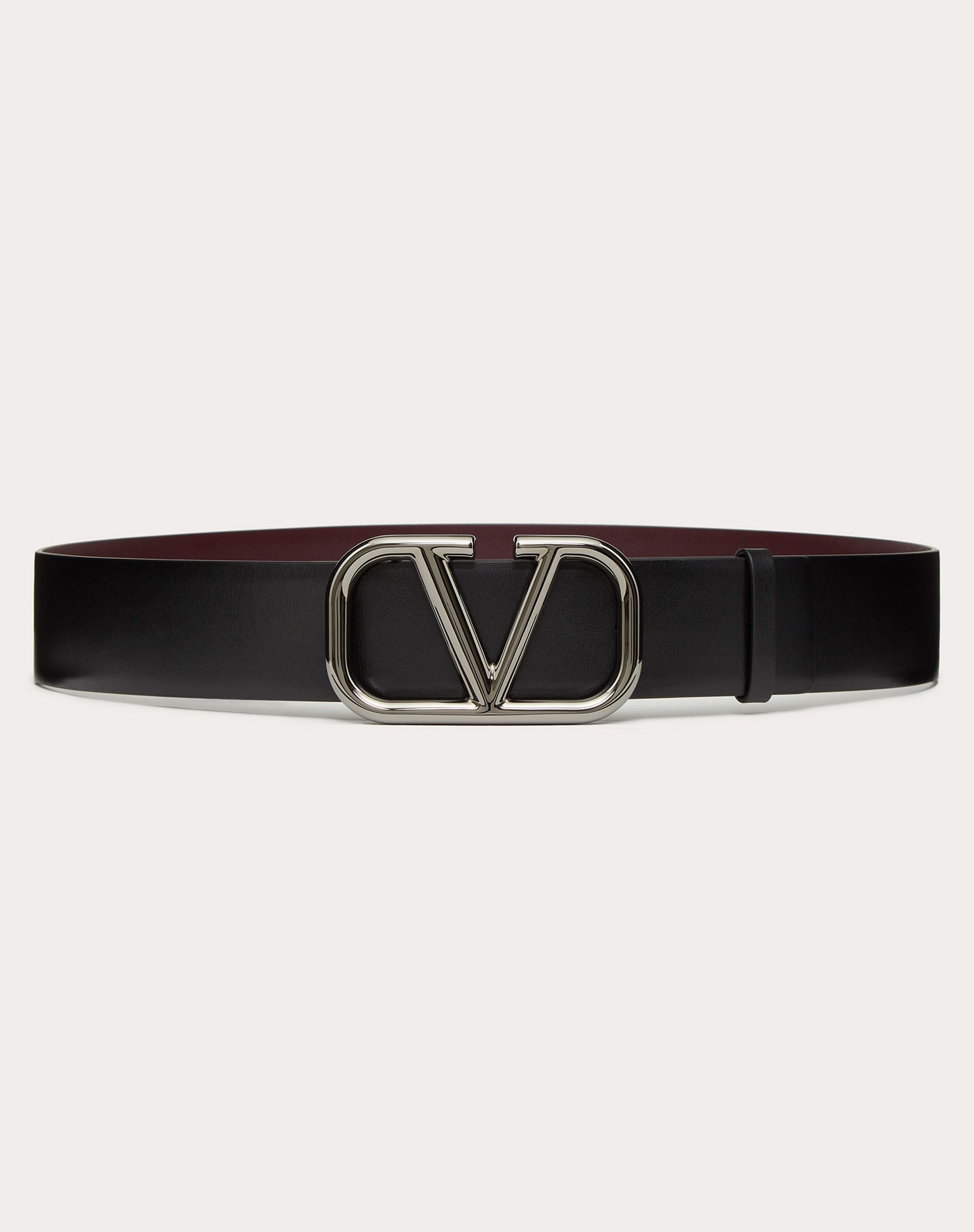 REVERSIBLE VLogo Signature BELT IN GLOSSY CALFSKIN 40 MM / 1.6 IN. - 1