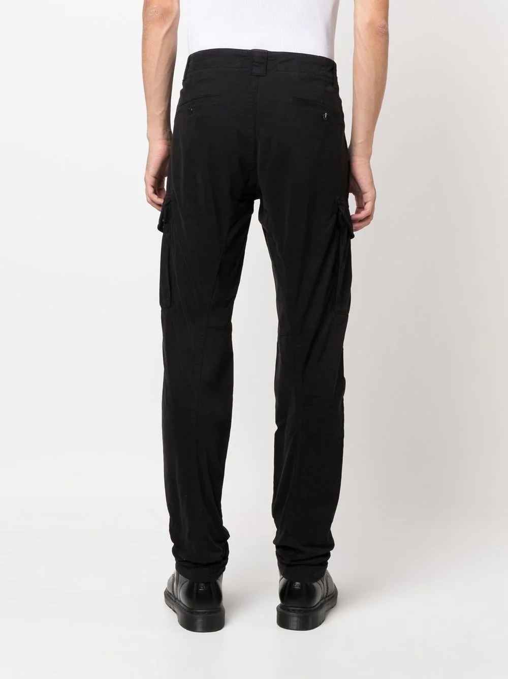 logo-patch tapered cargo trousers - 4