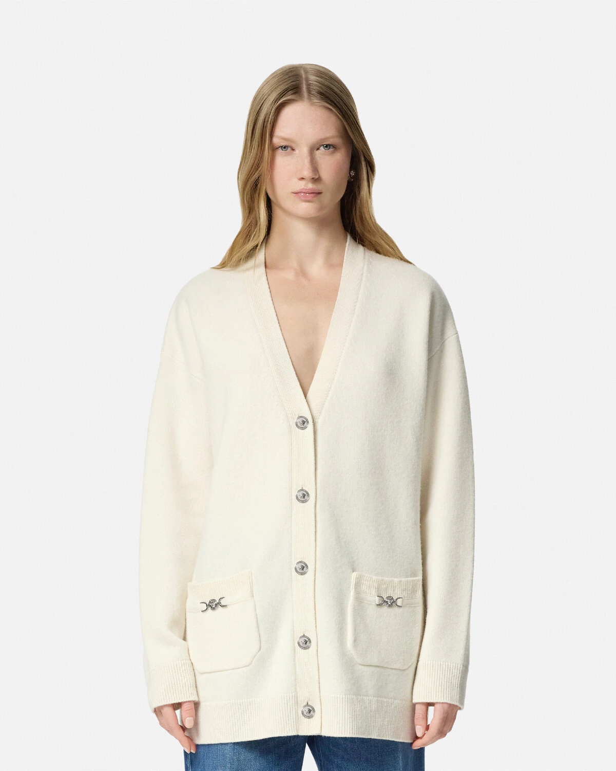 Cashmere-Blend Oversize Cardigan - 4
