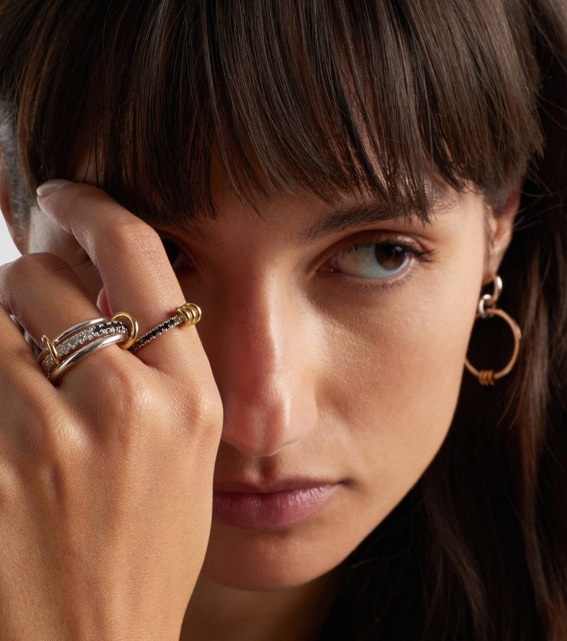 Spinelli Kilcollin Sirius Eclipse 18kt gold and sterling silver ring with diamonds outlook