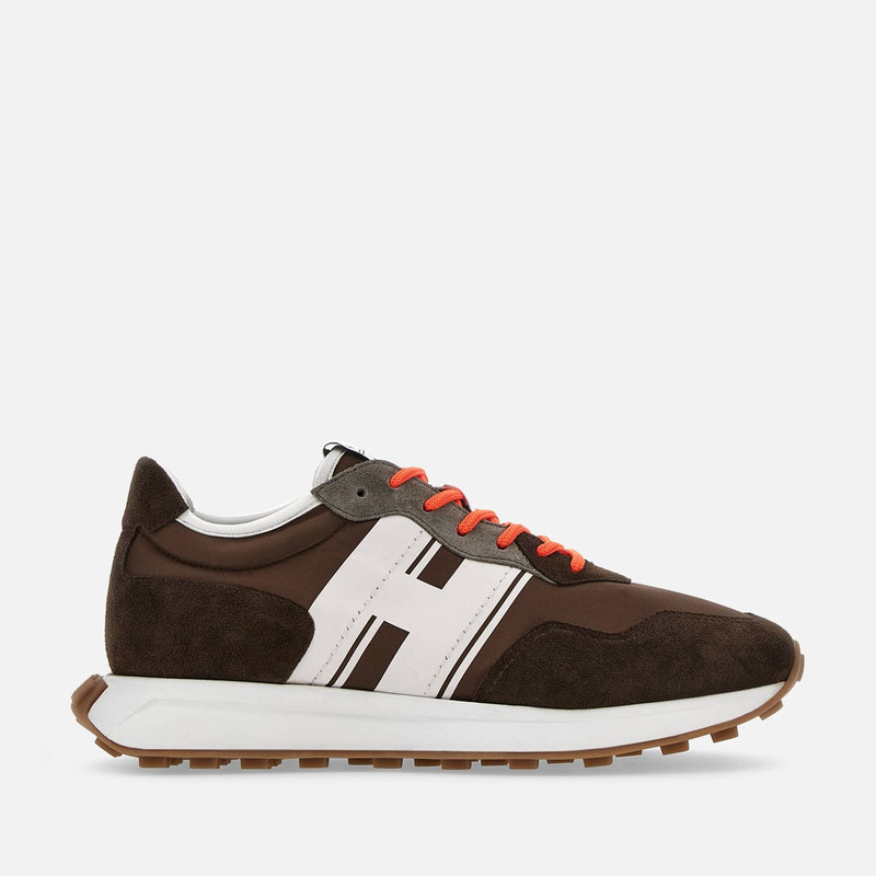 Sneakers Hogan H601 Brown White Orange 1