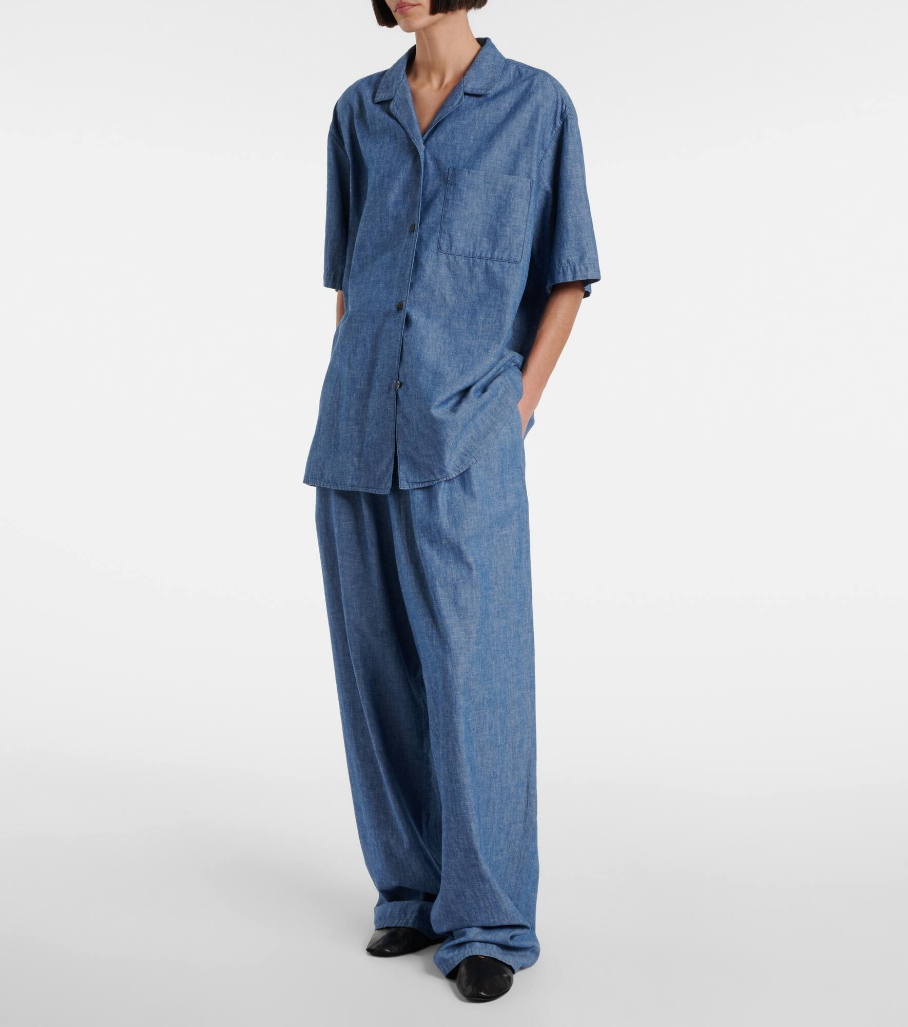 Rufos twill wide-leg pants - 2