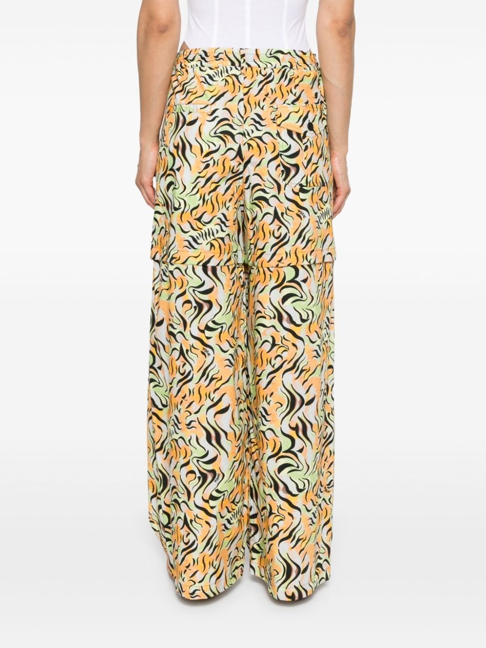 animal-print straight-leg trousers - 4