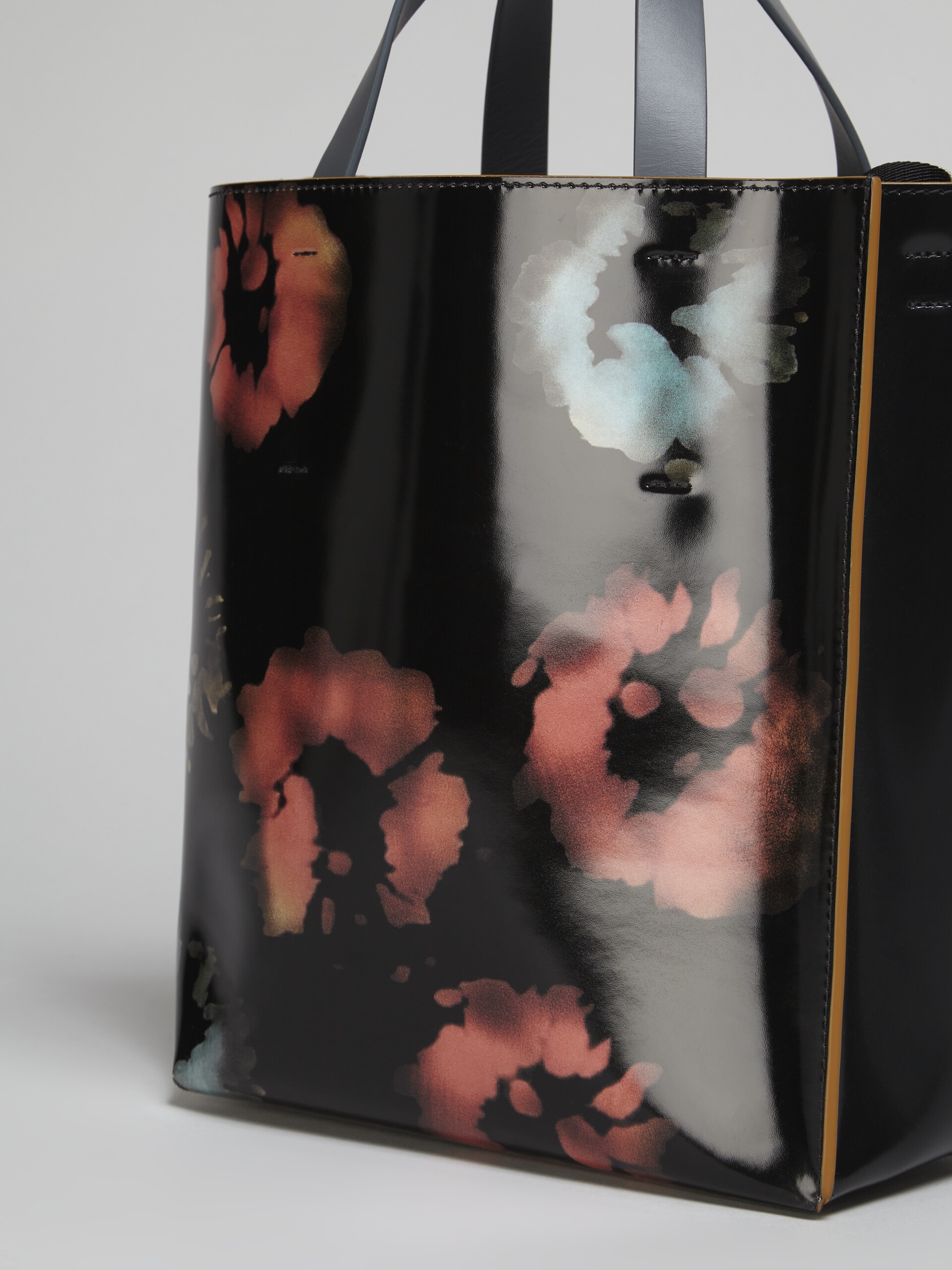 MUSEO TOTE BAG IN SUNFLOWER PRINT POLISHED LEATHER - 4