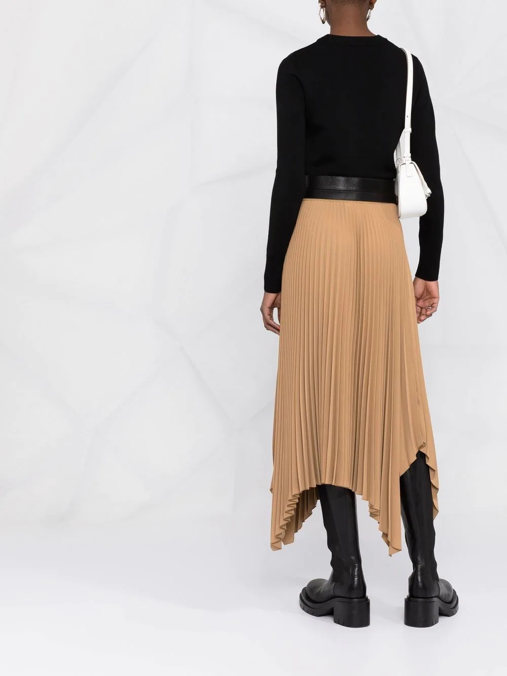 sheer panel crew-neck jumper - 6