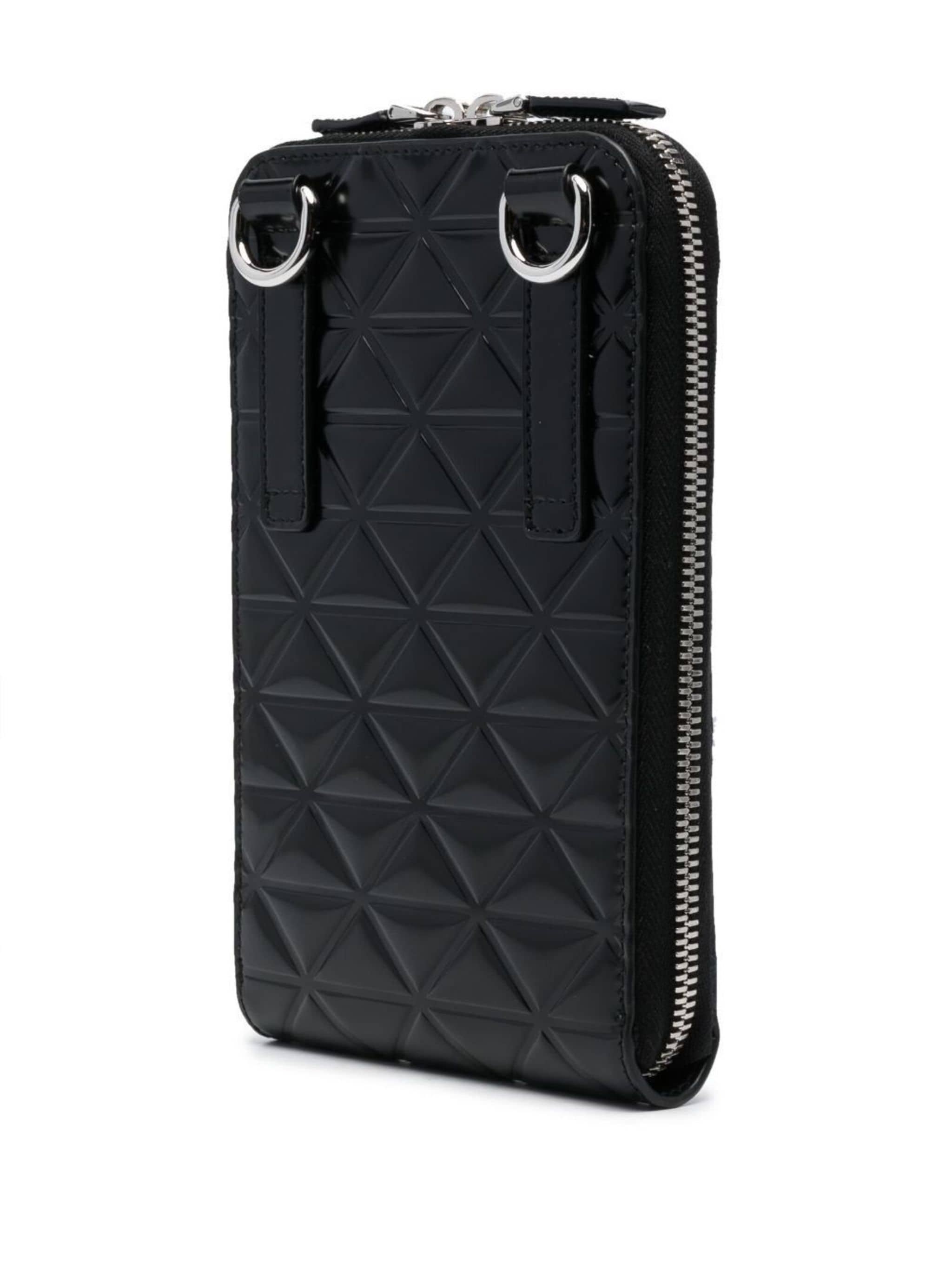 triangle-logo leather phone case - 7