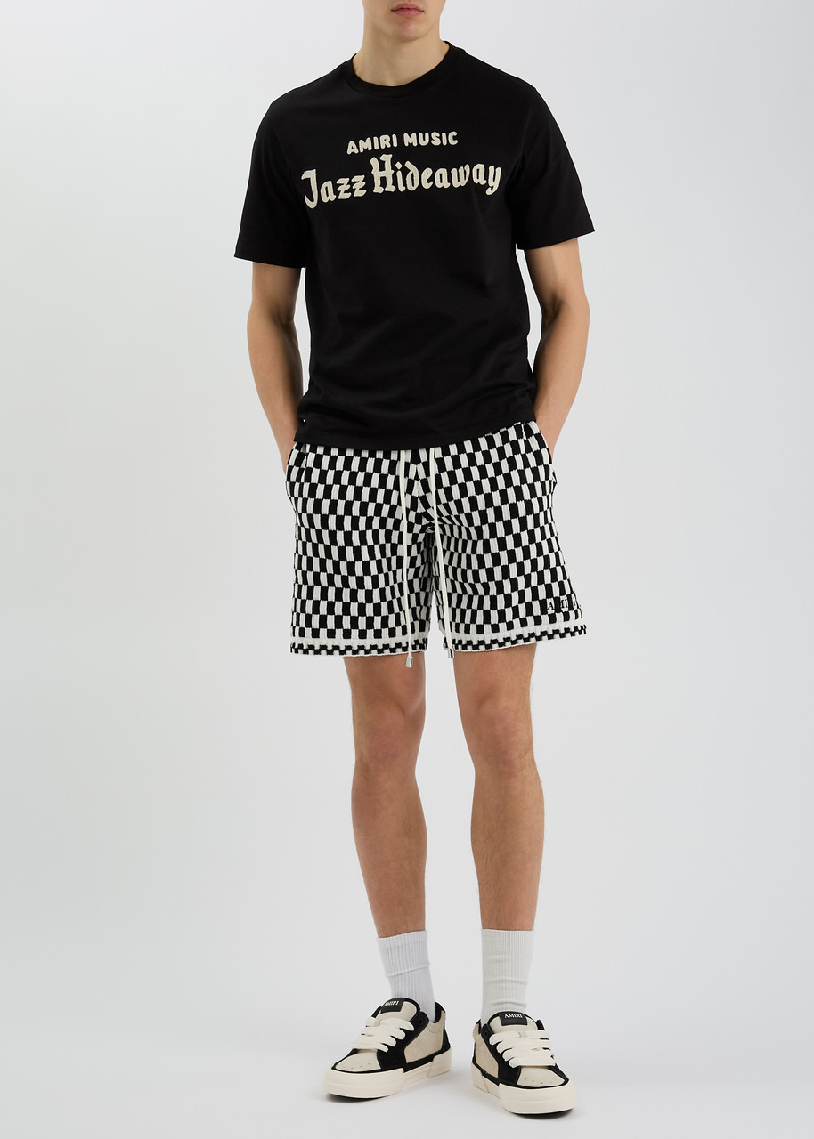 Amiri Checked-intarsia Wool-blend Shorts - 4