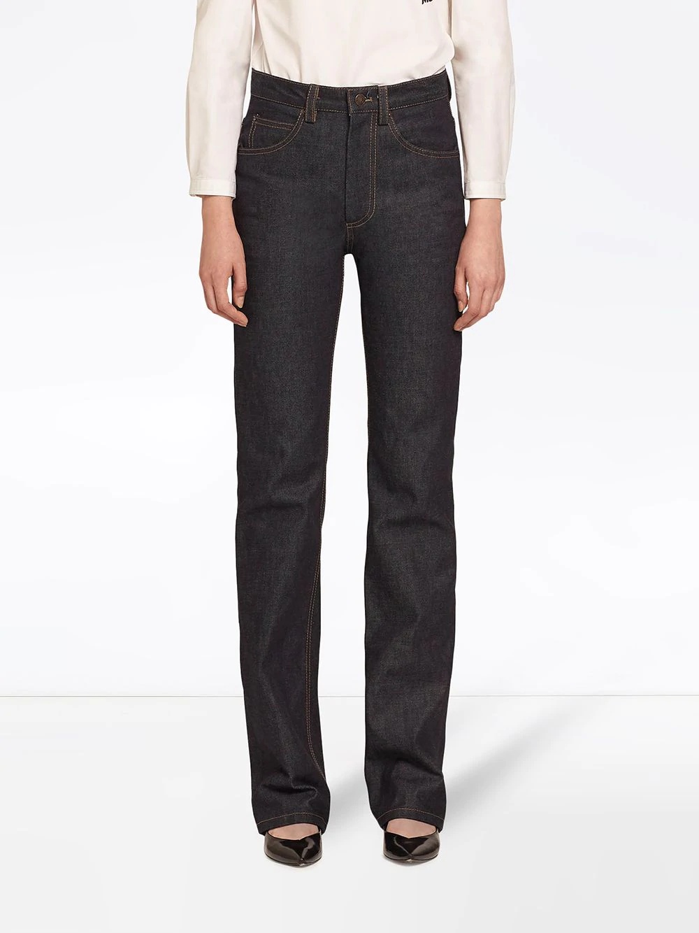 high rise straight-leg jeans - 3