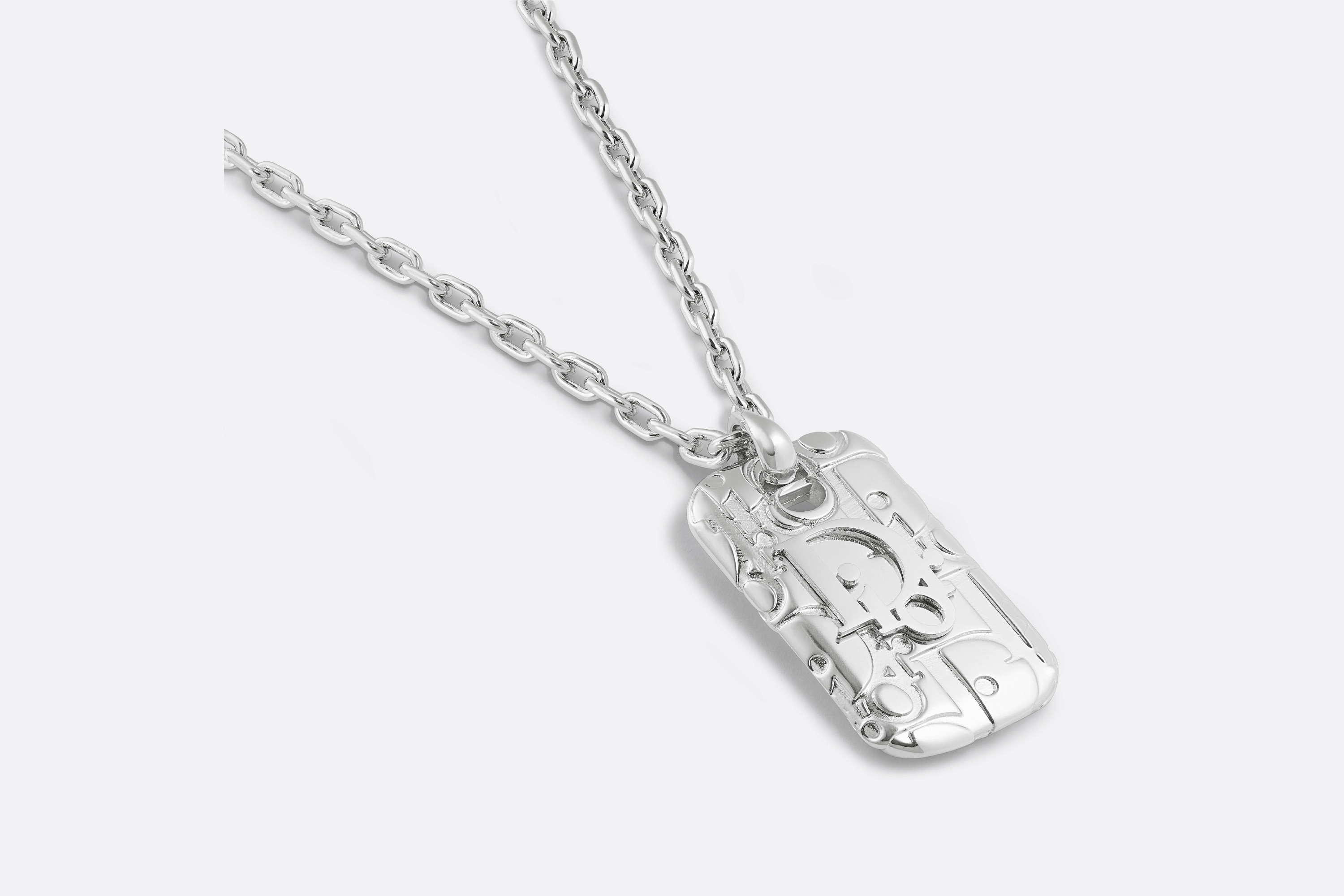 Dior Oblique Plate Pendant Necklace - 4