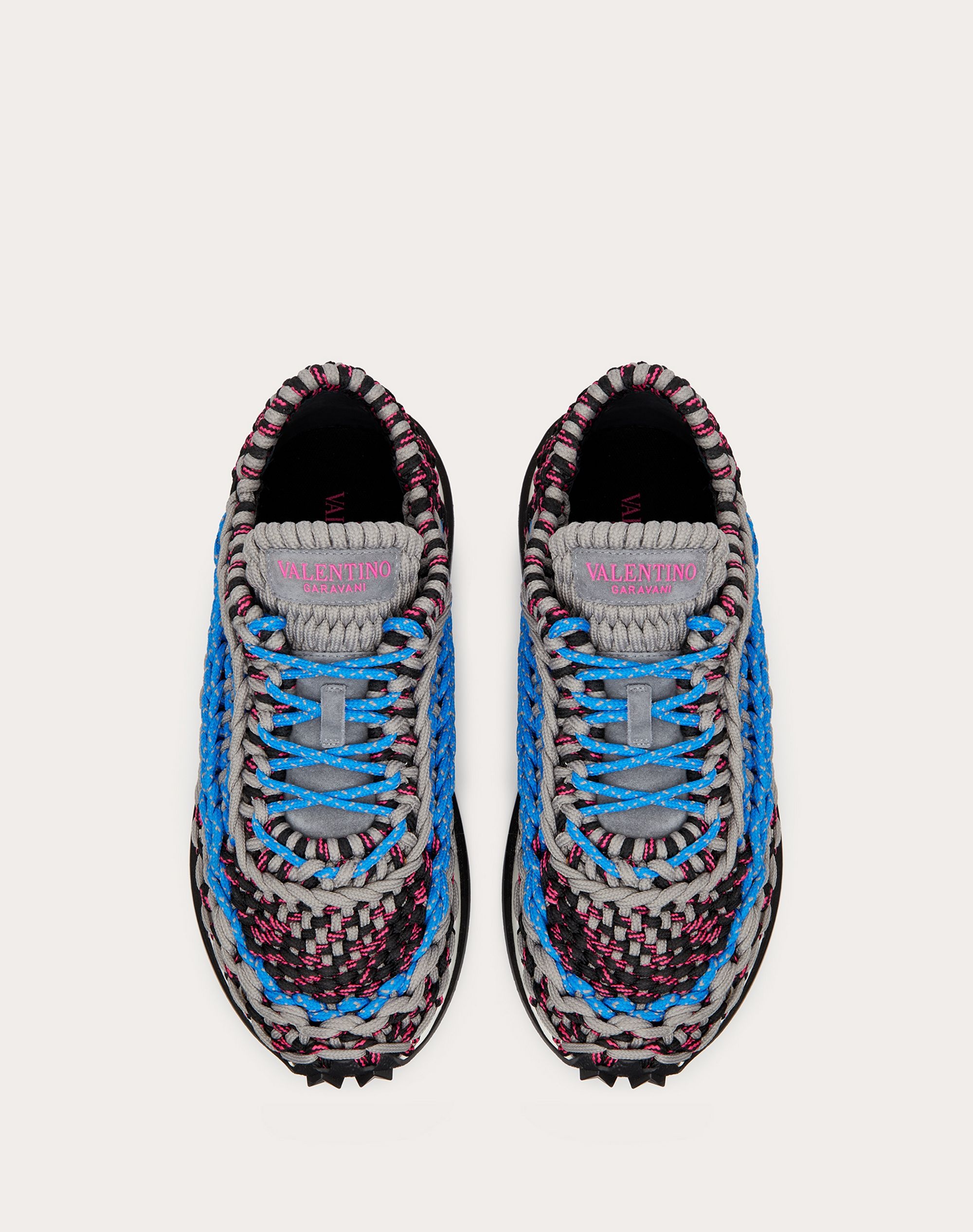 VALENTINO GARAVANI CROCHET SNEAKER IN FABRIC - 4