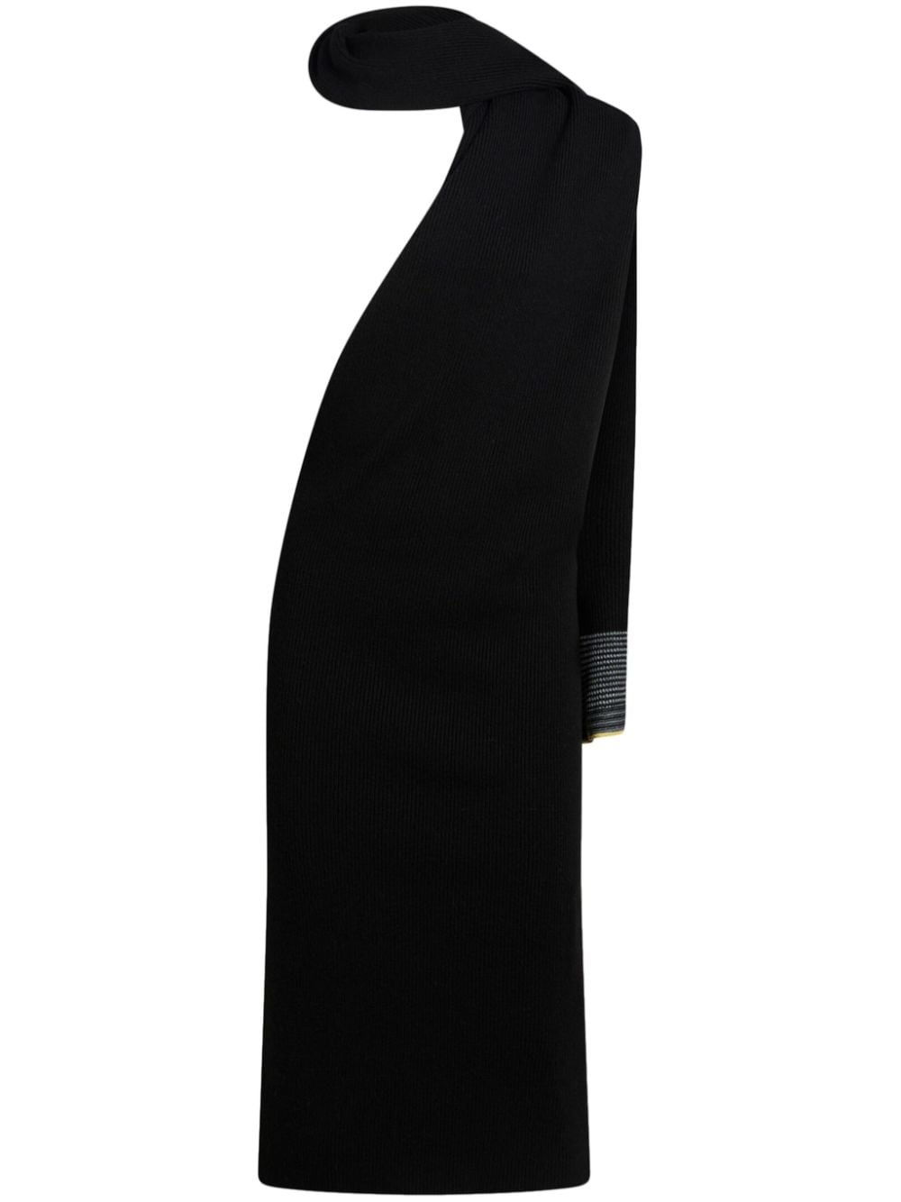 ribbed-knit midi dress - 1