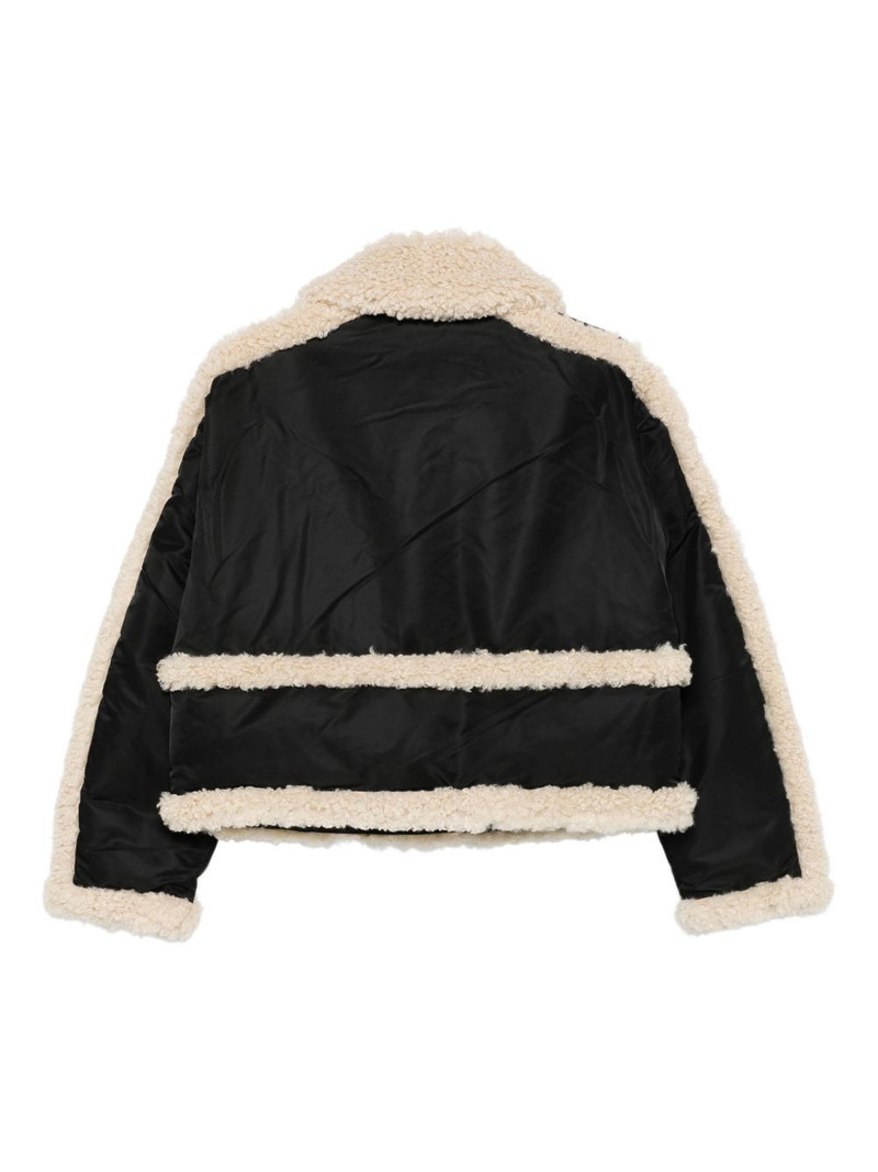 STAND STUDIO faux shearling-trim jacket outlook