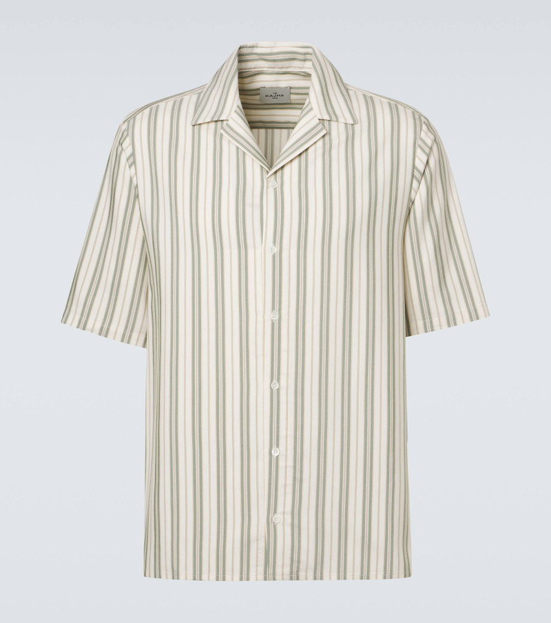 Striped silk bowling shirt 1
