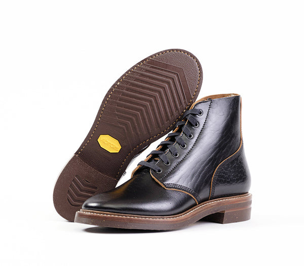 LK-017 M-43 Service Shoes Shinki Hikaku Horsebutt Black - 2