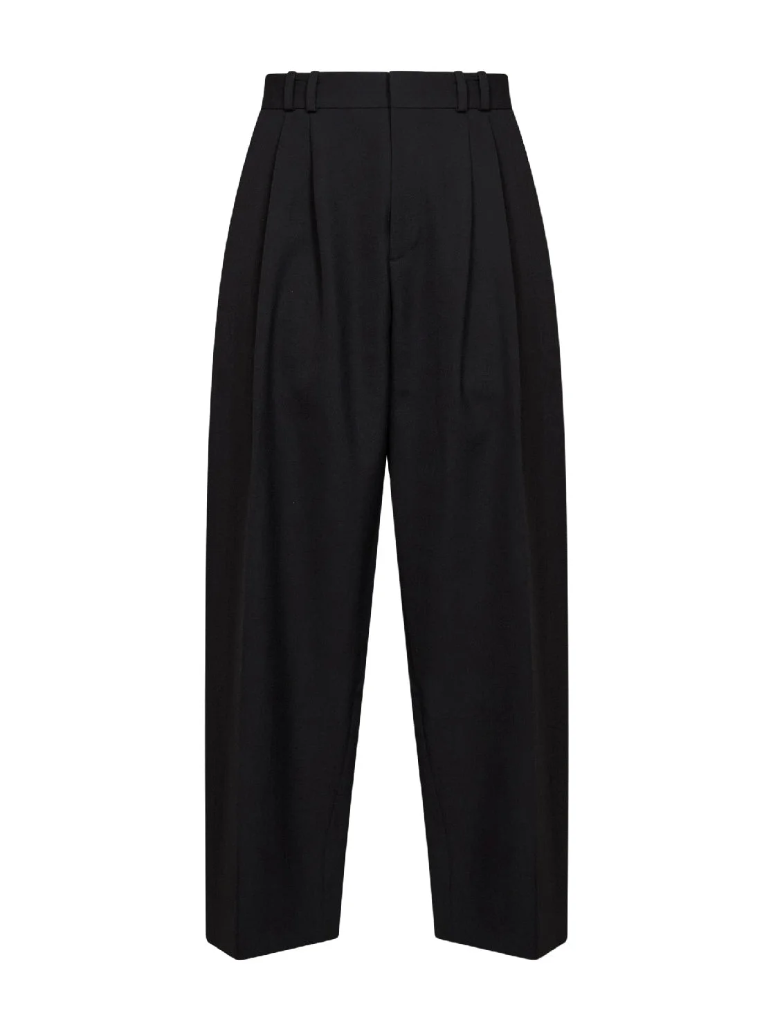 Black technical wool Line trousers - 1