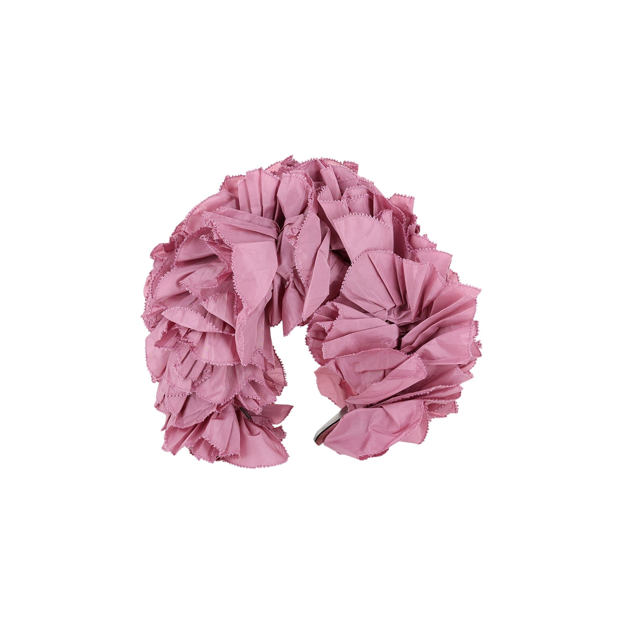 Gucci Ruffle Silk Headband 'Blush' - 1