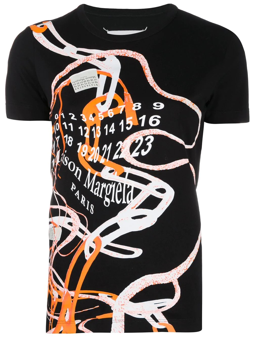 graphic number-logo print T-shirt - 1