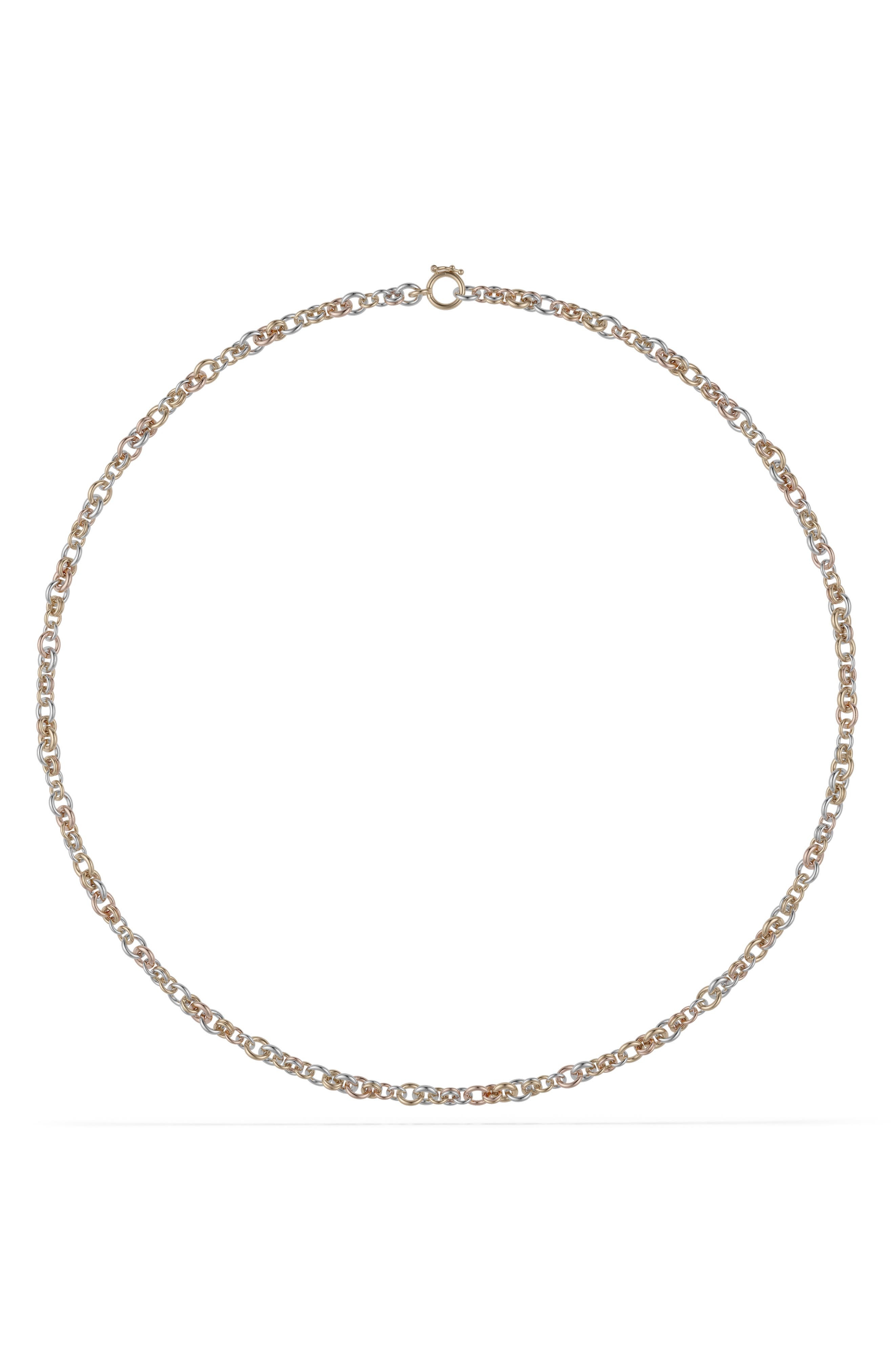 Spinelli Kilcollin Mixed Metal Helio Chain Necklace in Yellow/White/Rose at Nordstrom - 1