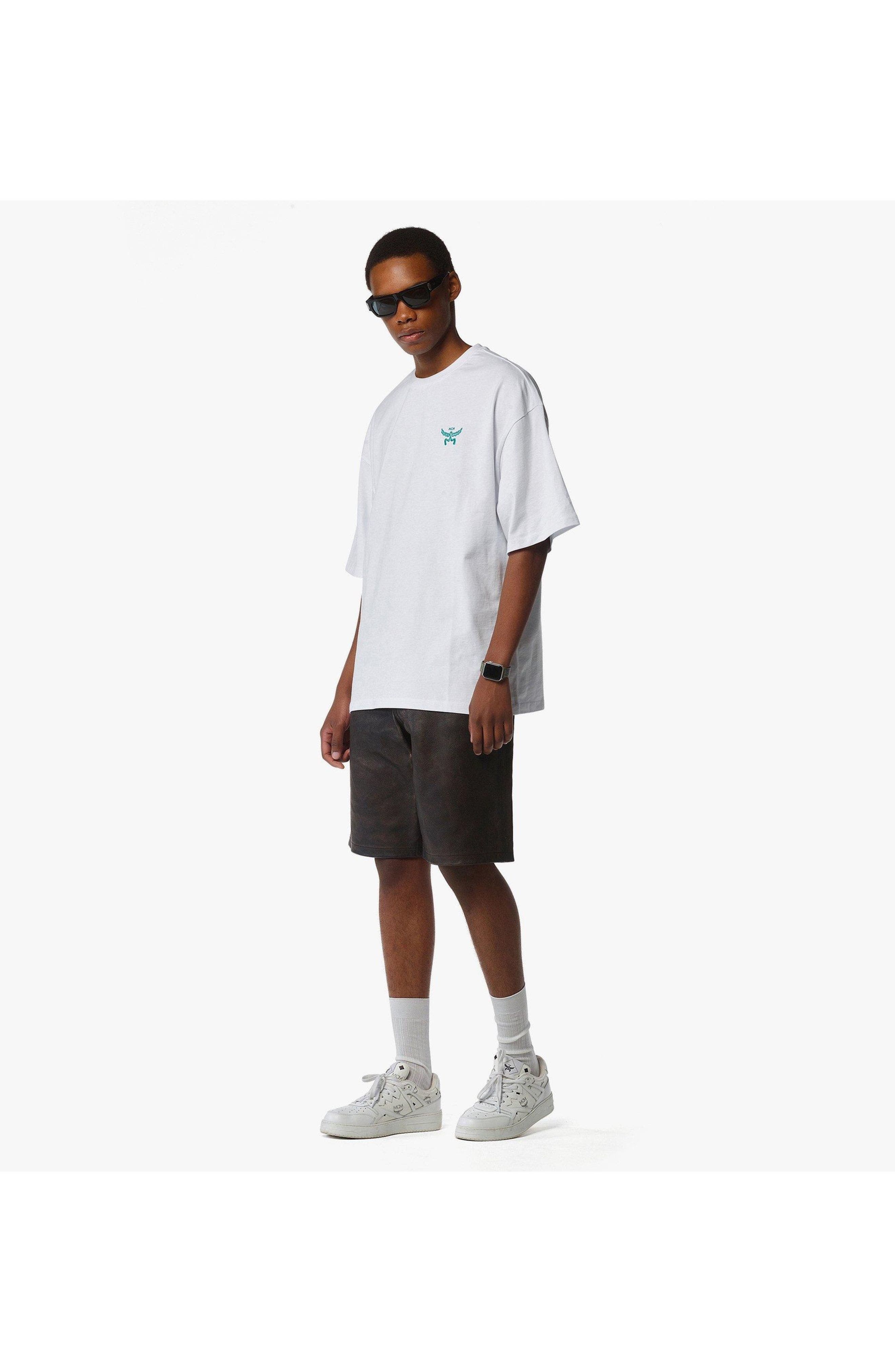 MCM x SNIPES Rhinestone Logo T-Shirt in White at Nordstrom - 3
