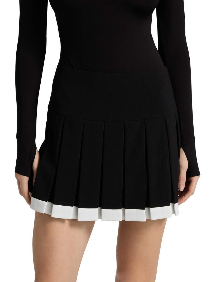Women's Emilie Box Pleated Miniskirt - Black Off White 3