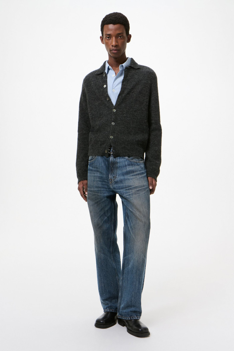 Our Legacy Evening Polo Charcoal Melange Fuzzy Alpaca outlook