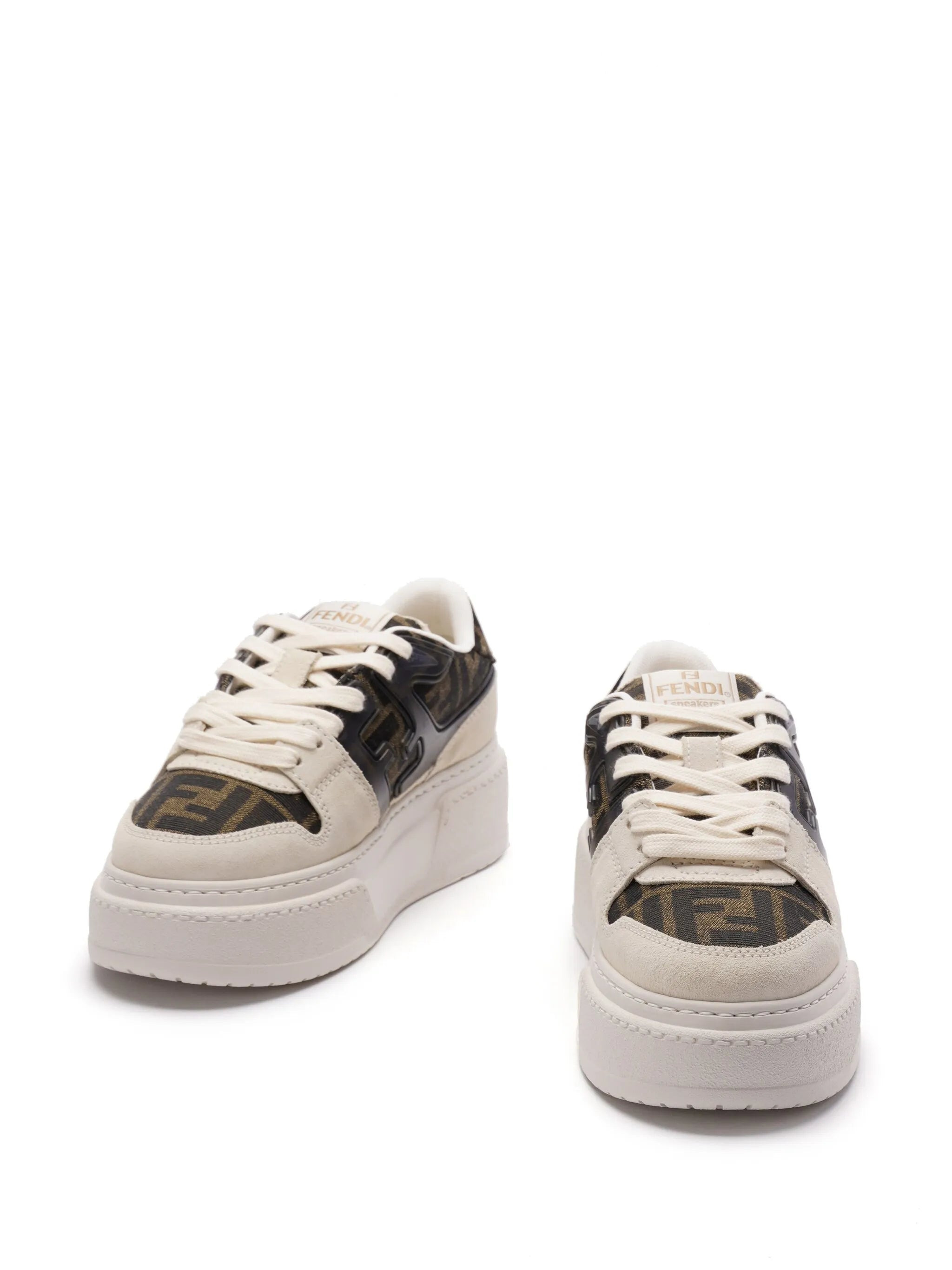 Fendi Zuca-motif Panelled Sneakers - 4