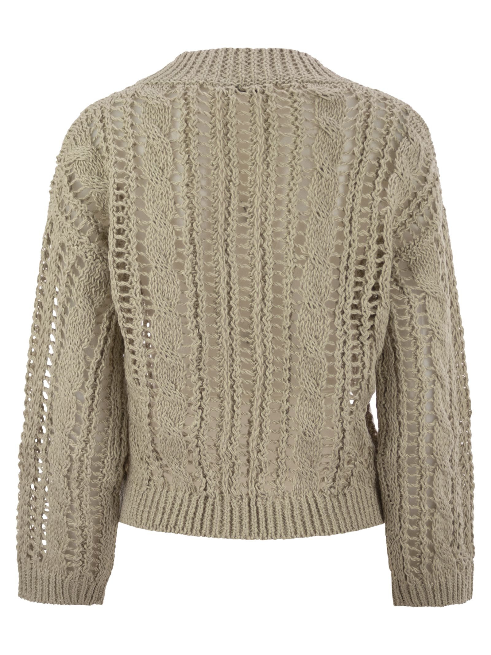 Brunello Cucinelli Women Cable & Mesh Jute And Cotton Jersey - 2