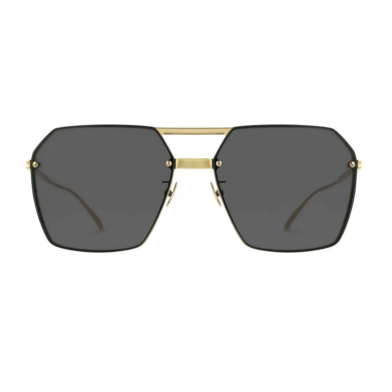 Bottega Veneta Square Full-Rim Sunglasses — Gold - 1