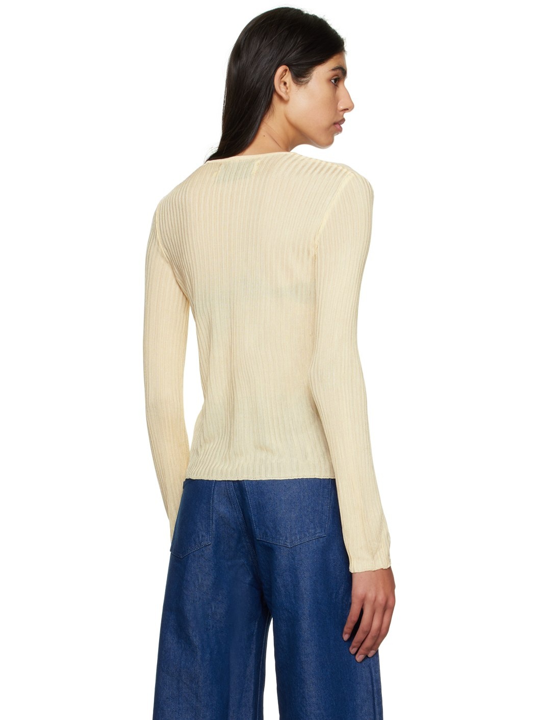 Beige Fitted Sweater - 3