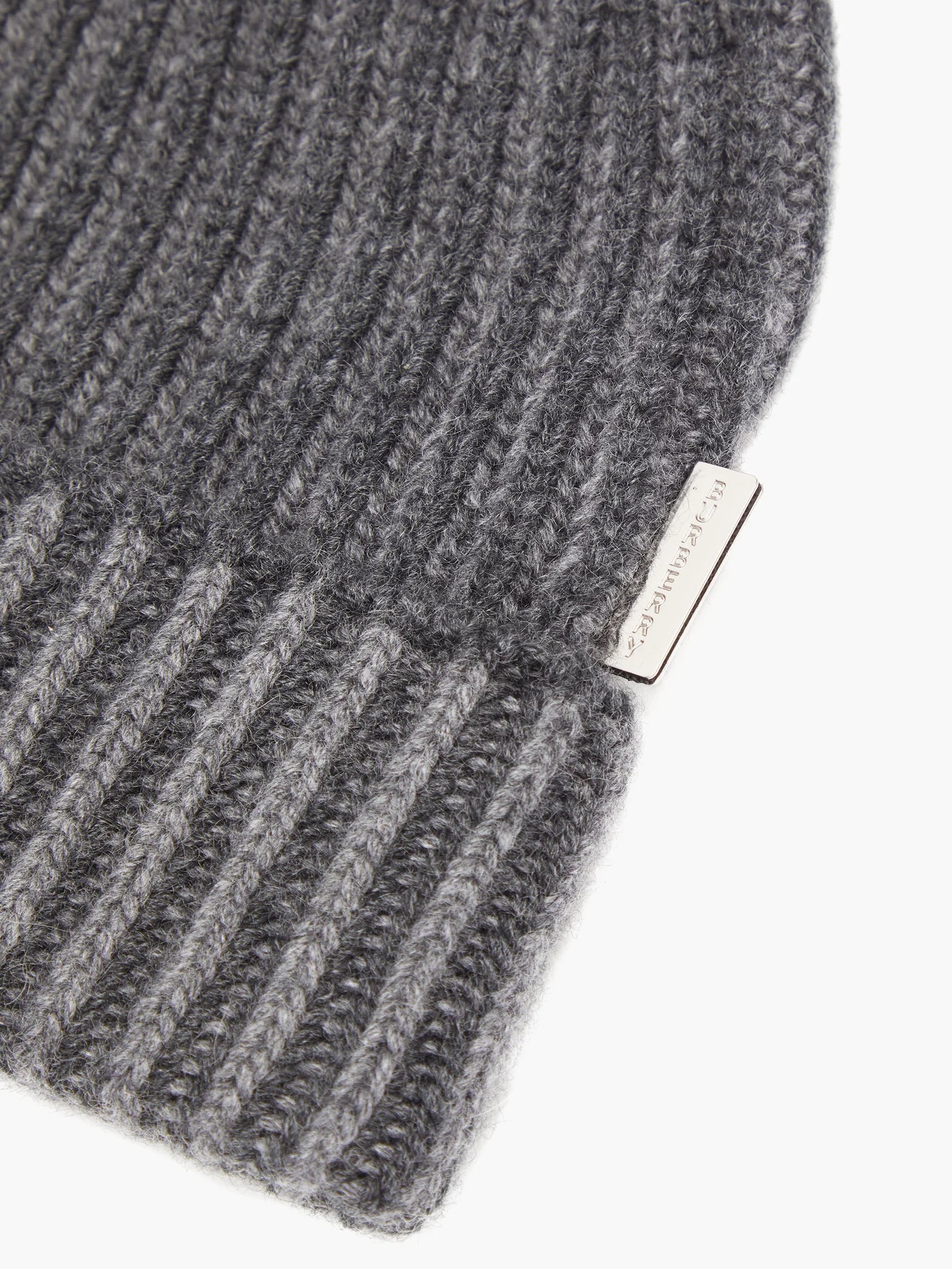 Ribbed-knit cashmere beanie hat - 2