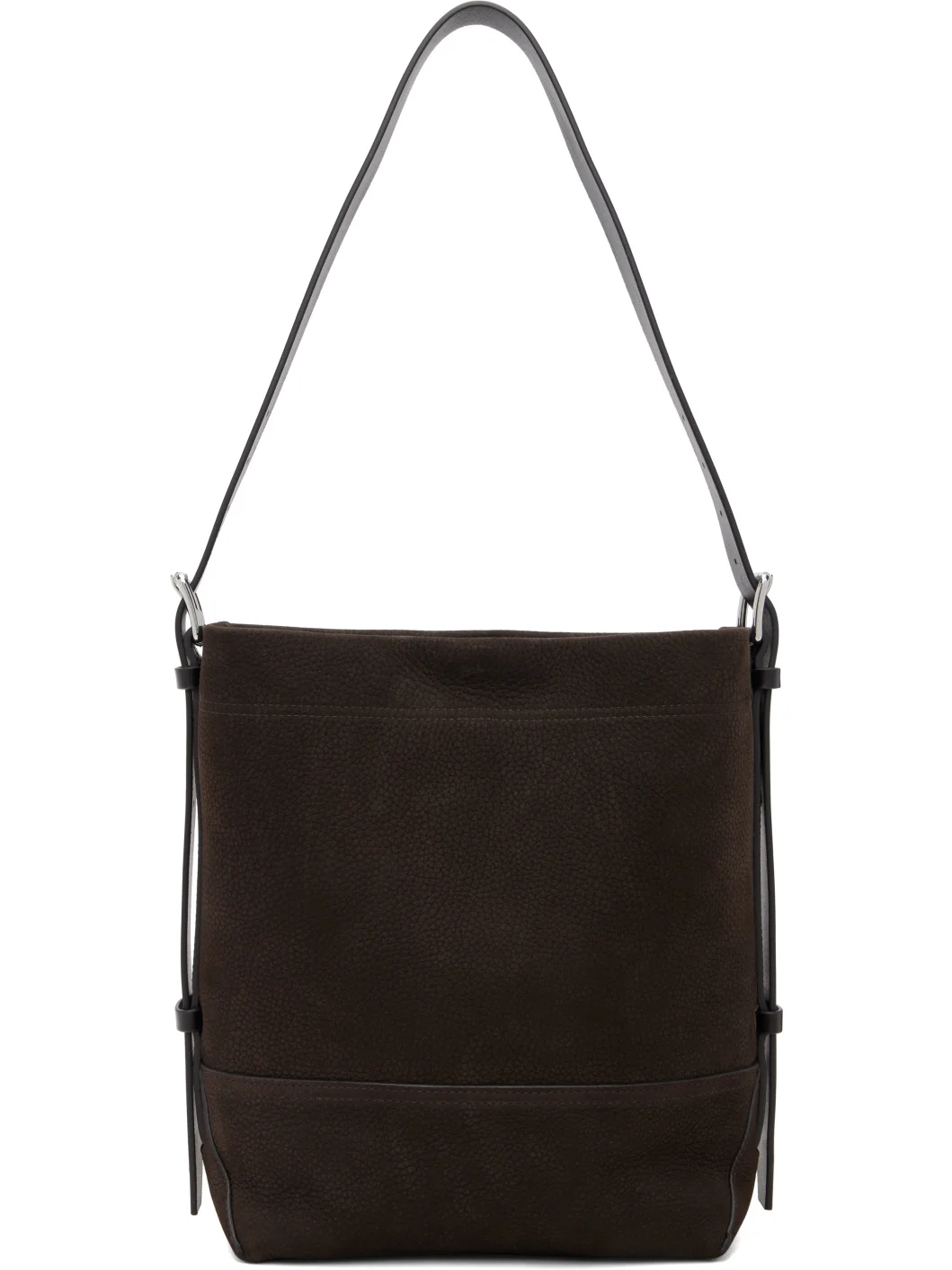Brown Small Belted Tote - 1
