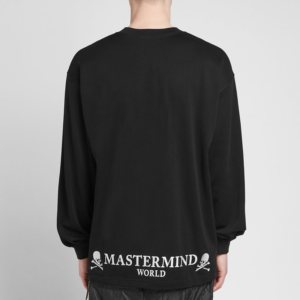 MASTERMIND WORLD Long Sleeve Embroidered Skull Tee - 5