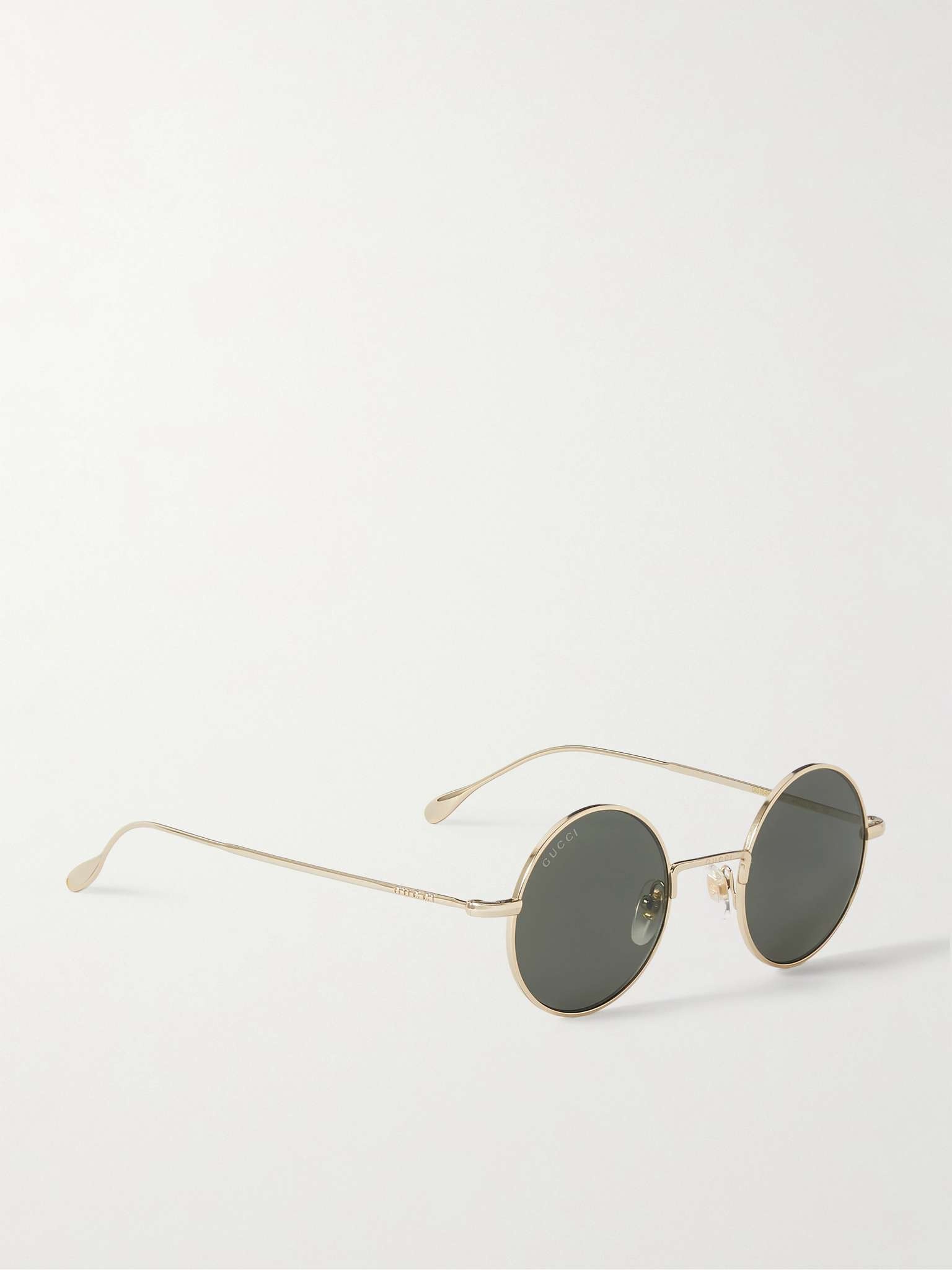 Round-Frame Gold-Tone Sunglasses - 3