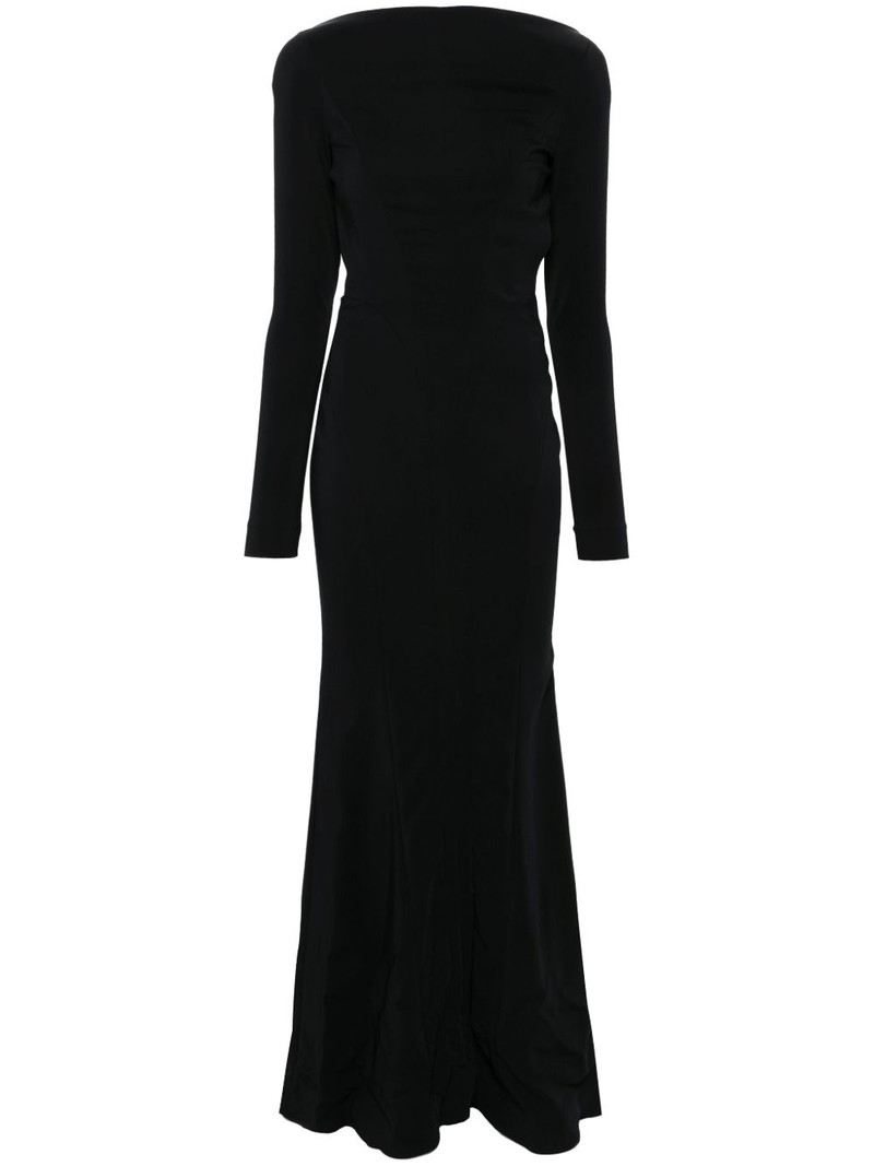 backless crepe gown 1
