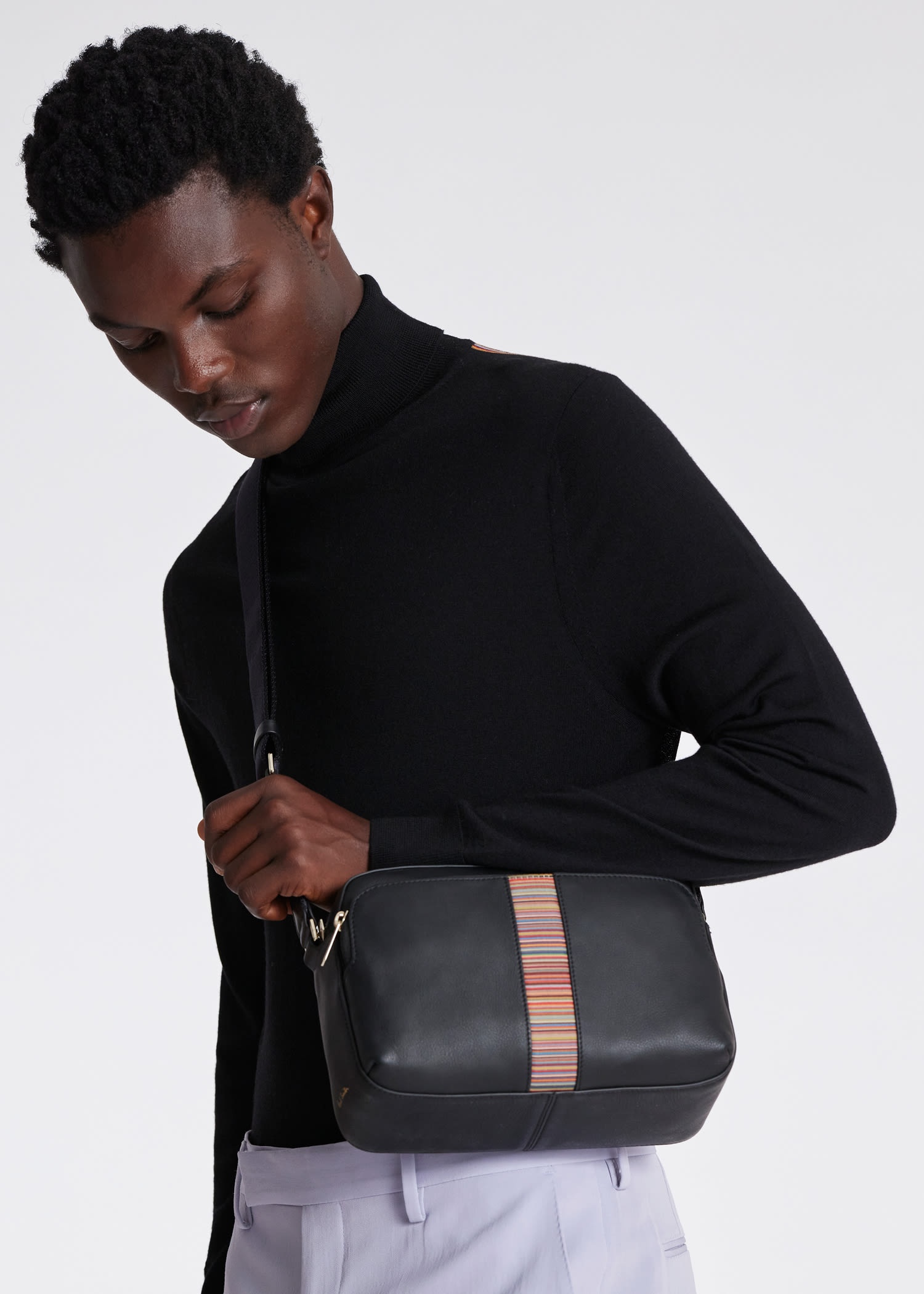 Cross-Body Bag With 'Signature Stripe' Panel - 6