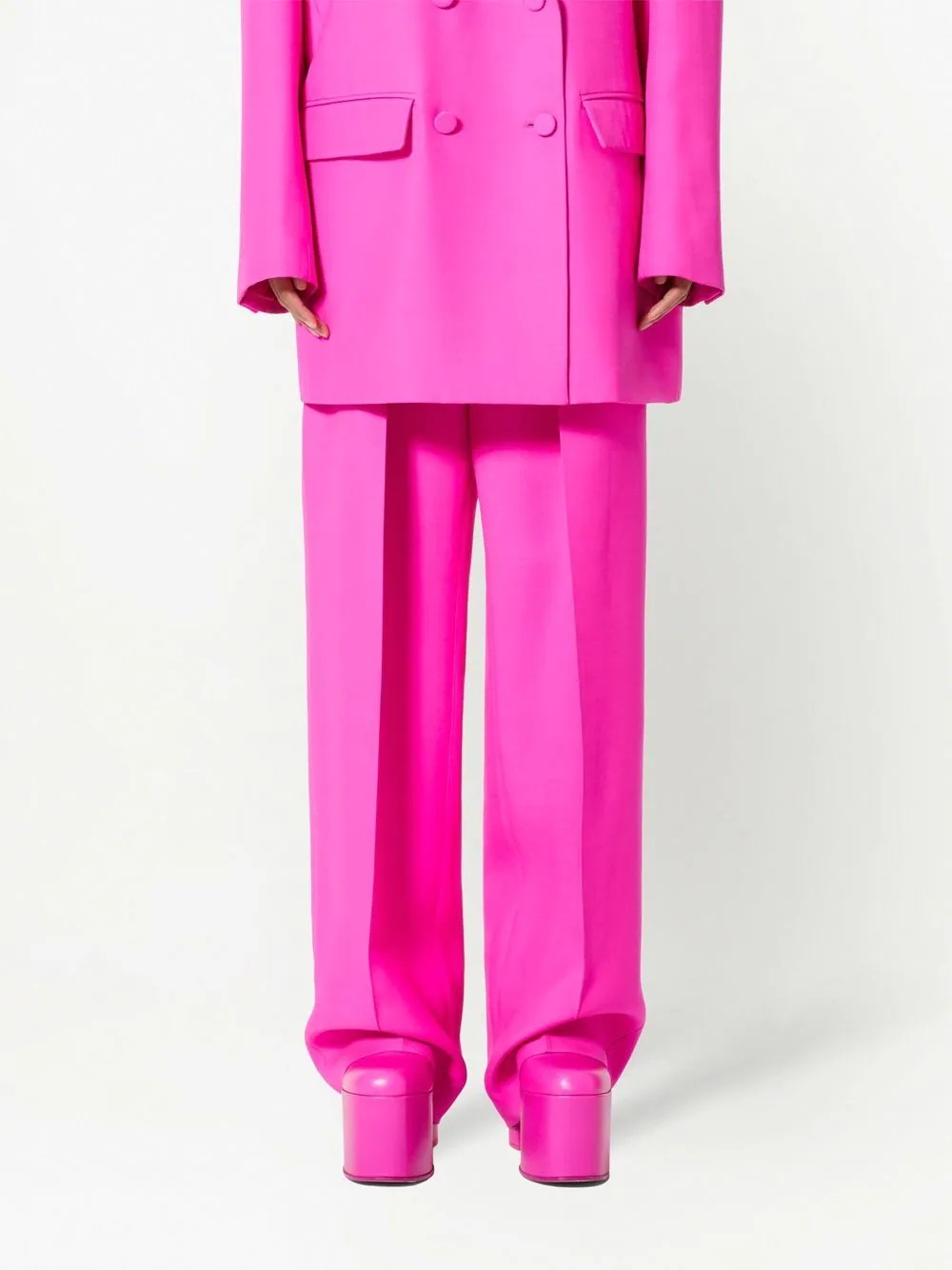 wide-leg tailored long trousers - 3