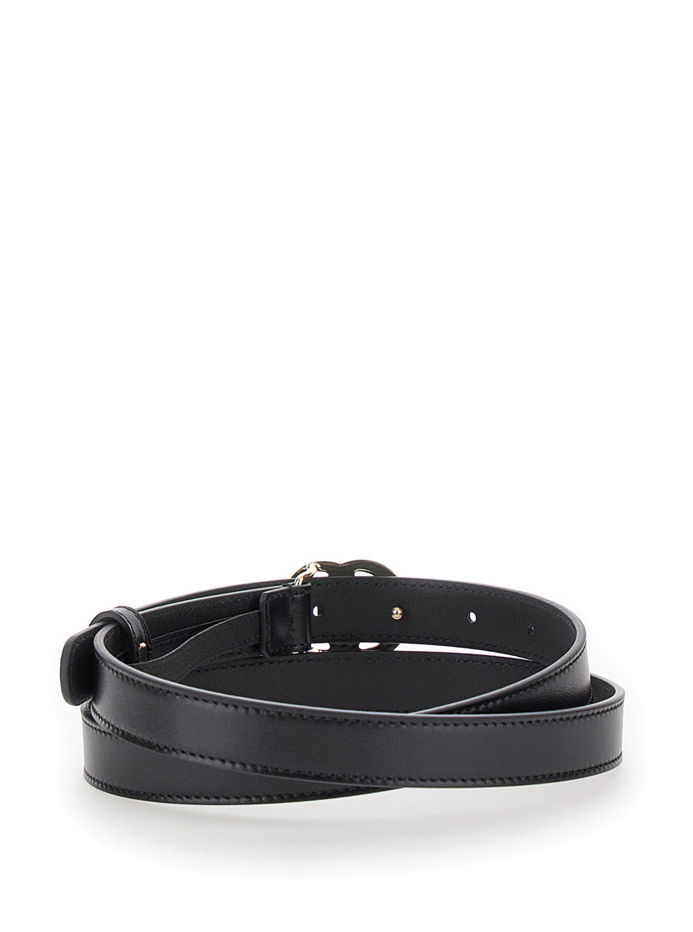 Gucci Women Black Belt With Gg Buckle In Leather Woman - 3