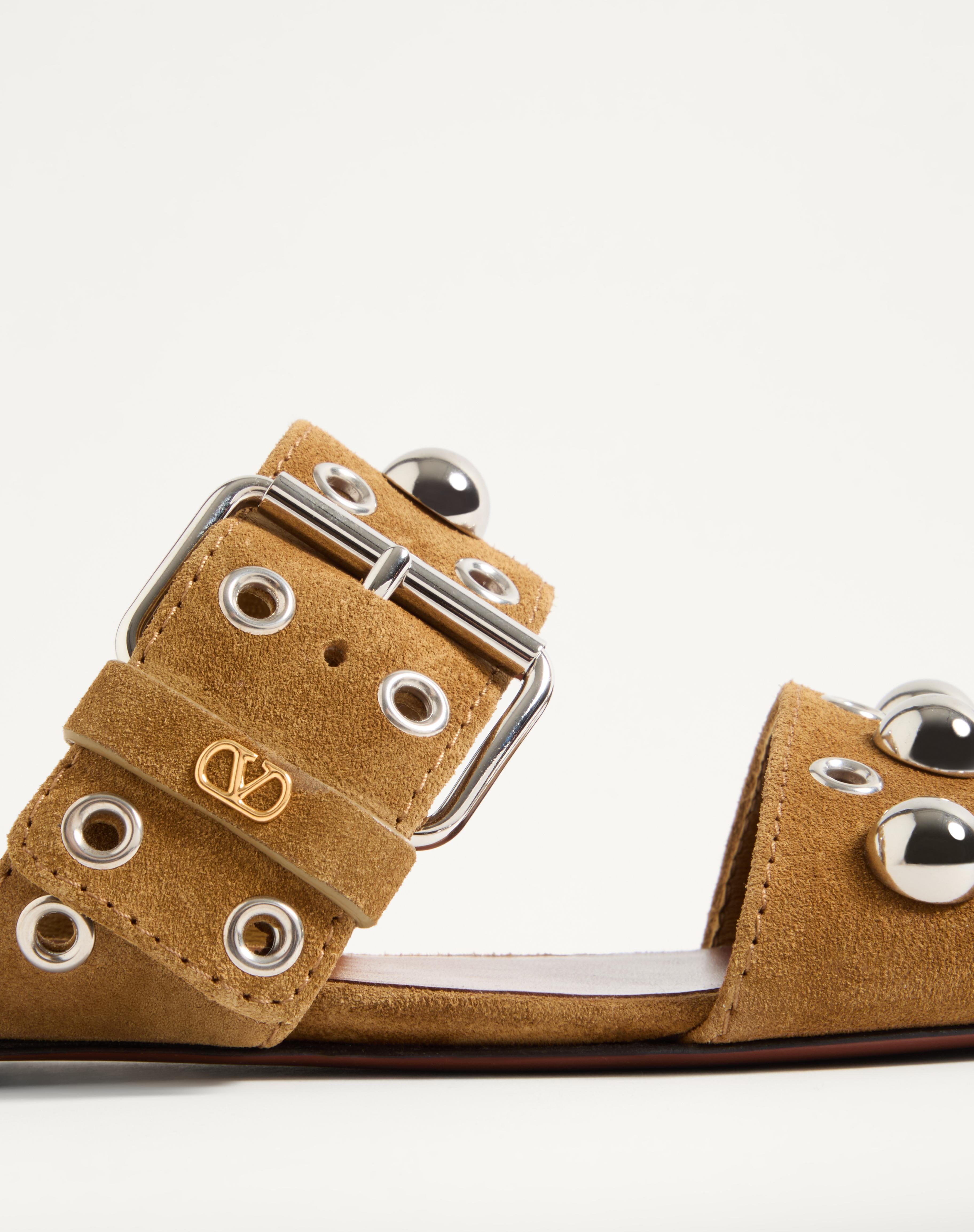 NELLCÔTE CRUST LEATHER SLIDE SANDAL - 7