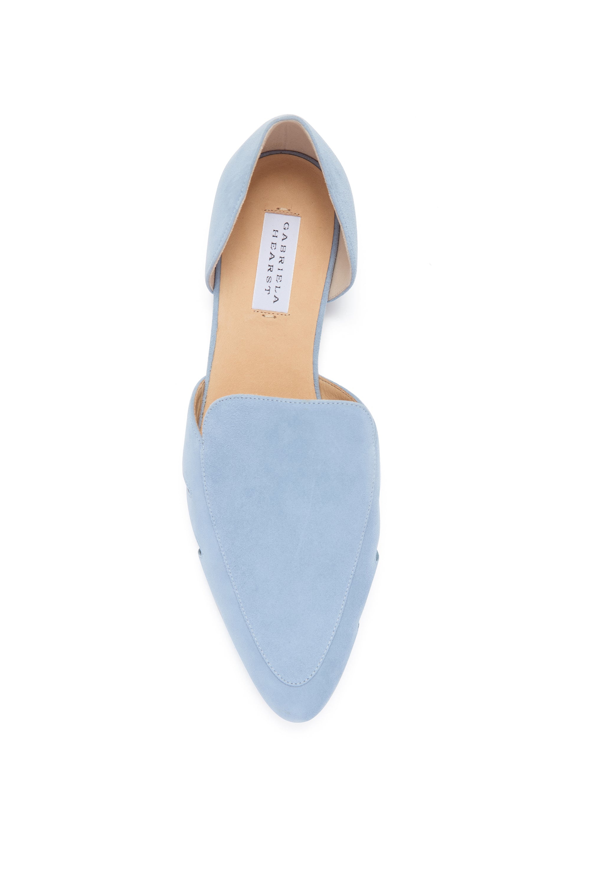 Rory Flat Shoe in Stone Blue Suede - 4