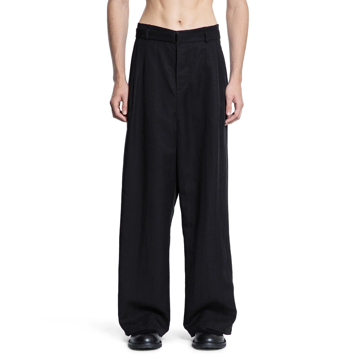 Pleated Wide Pants - 6