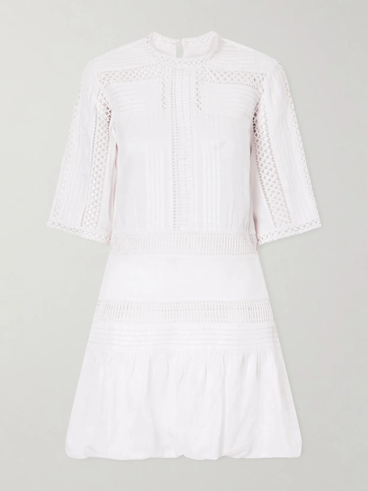 Paige Lace-trimmed Woven Mini Dress - 1