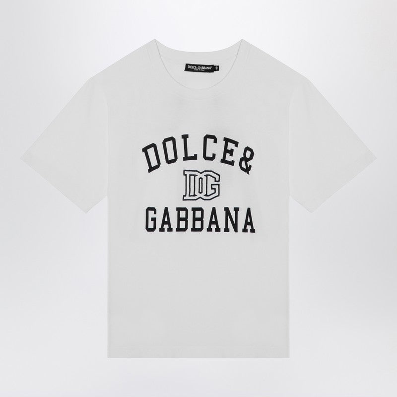 Dolce&Gabbana White Jersey T-Shirt With Logo Women - 1