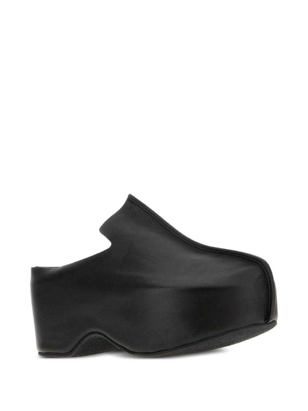 platform leather clogs - 2