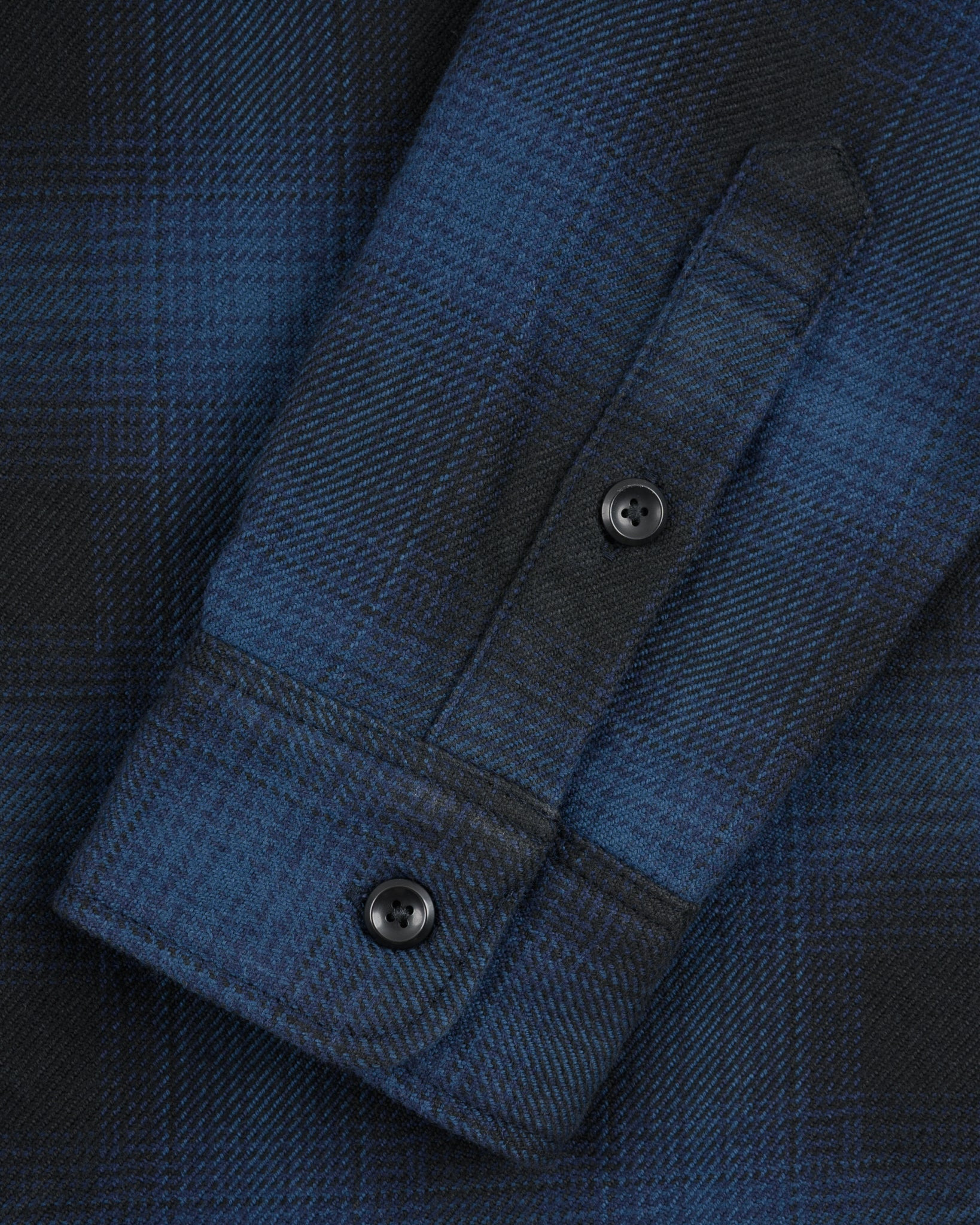 IHSH-265-NAV Ultra Heavy Flannel Ombré Check Work Shirt - Navy/Black - 6