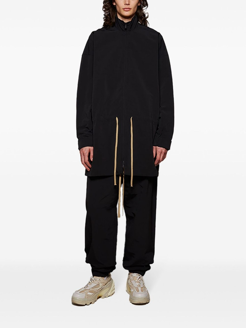 ESSENTIALS drawstring-waistband coat outlook