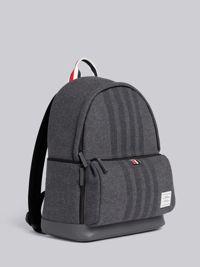 Medium Grey Double Face Melton 4-Bar Easy Backpack 3