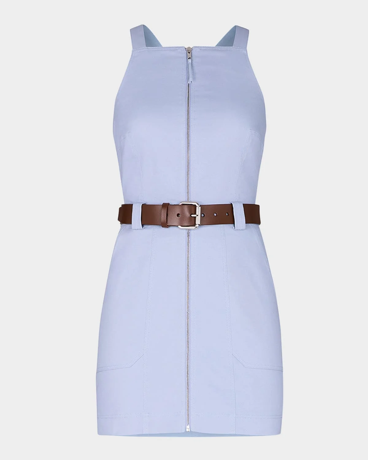 Andri Sleeveless Belted Cotton Mini Dress - 1