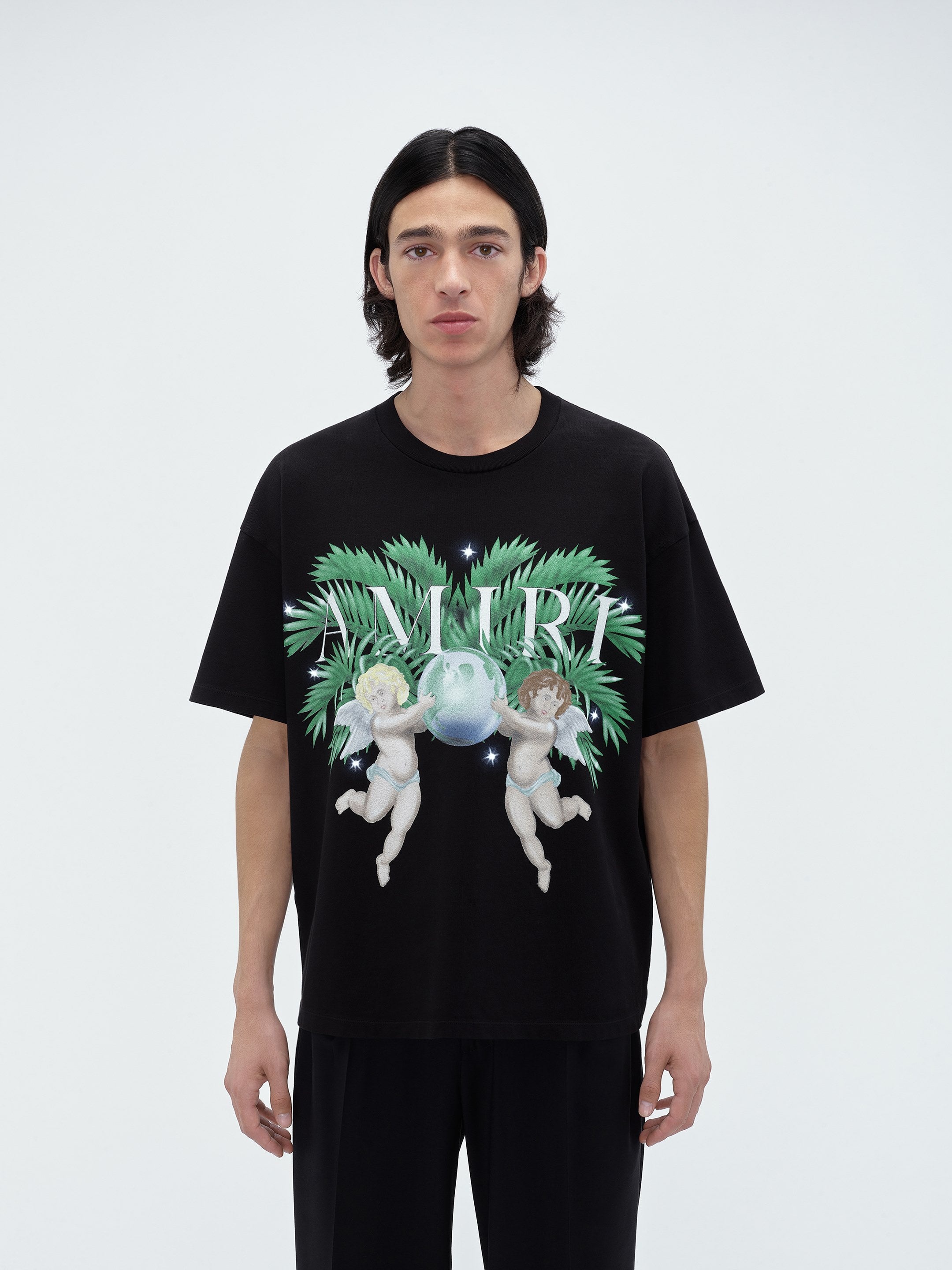 【AMIRI】メンズ AIRBRUSH CHERUB TEE Tシャツ AMJYTE1028-001 T-shirt Airbrush cherub AMIRI Nero | Grifo210