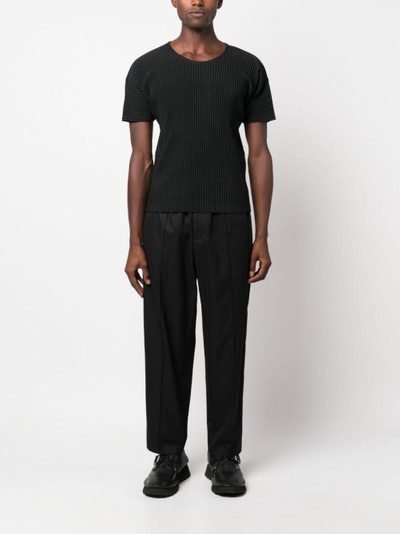 ISSEY MIYAKE pleated short-sleeve T-shirt outlook